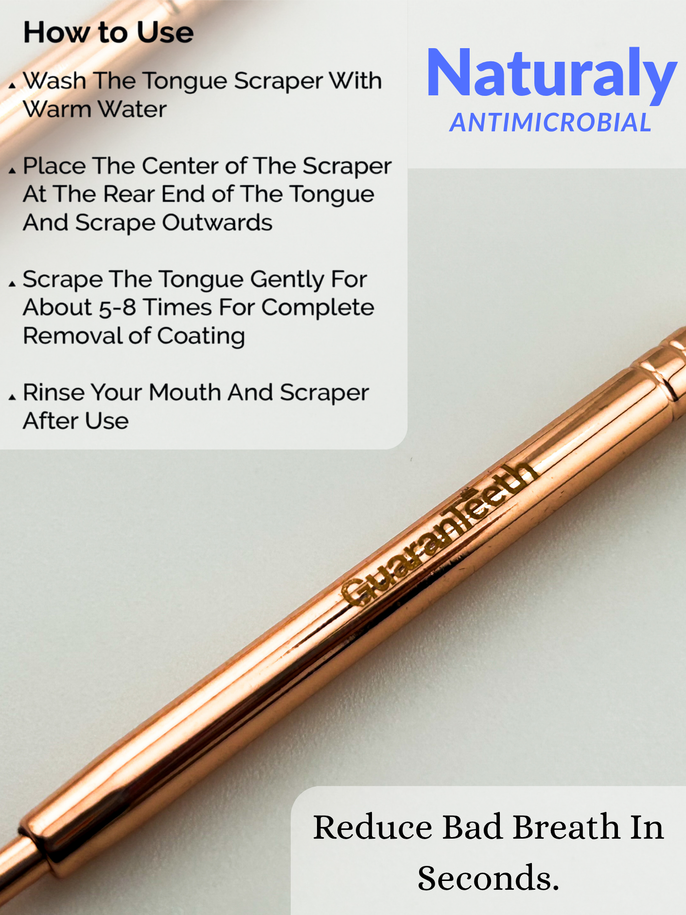 COPPER TONGUE SCRAPER