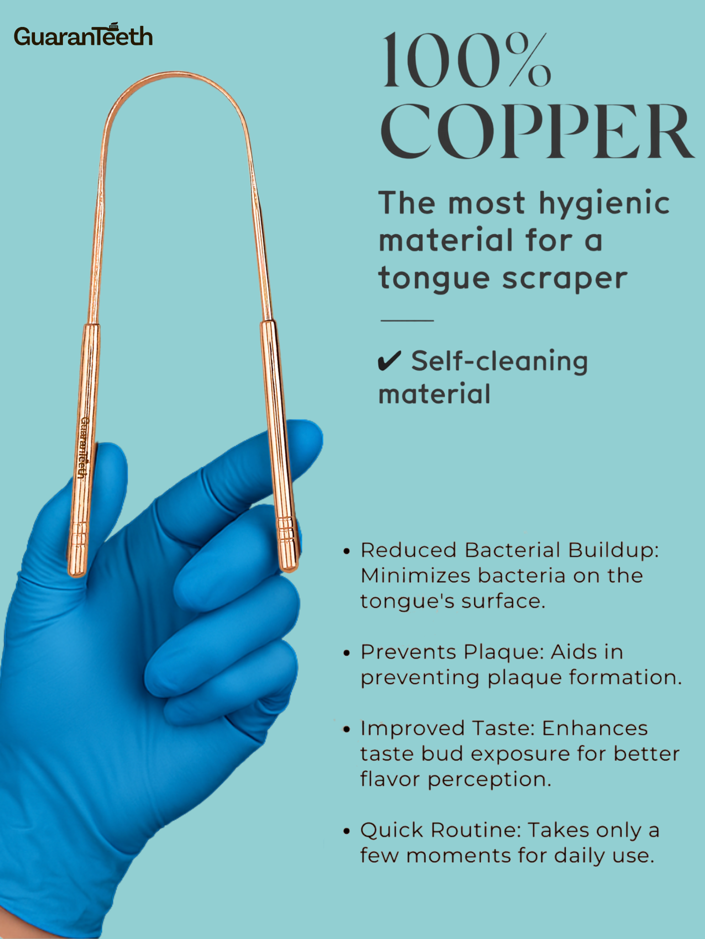 COPPER TONGUE SCRAPER
